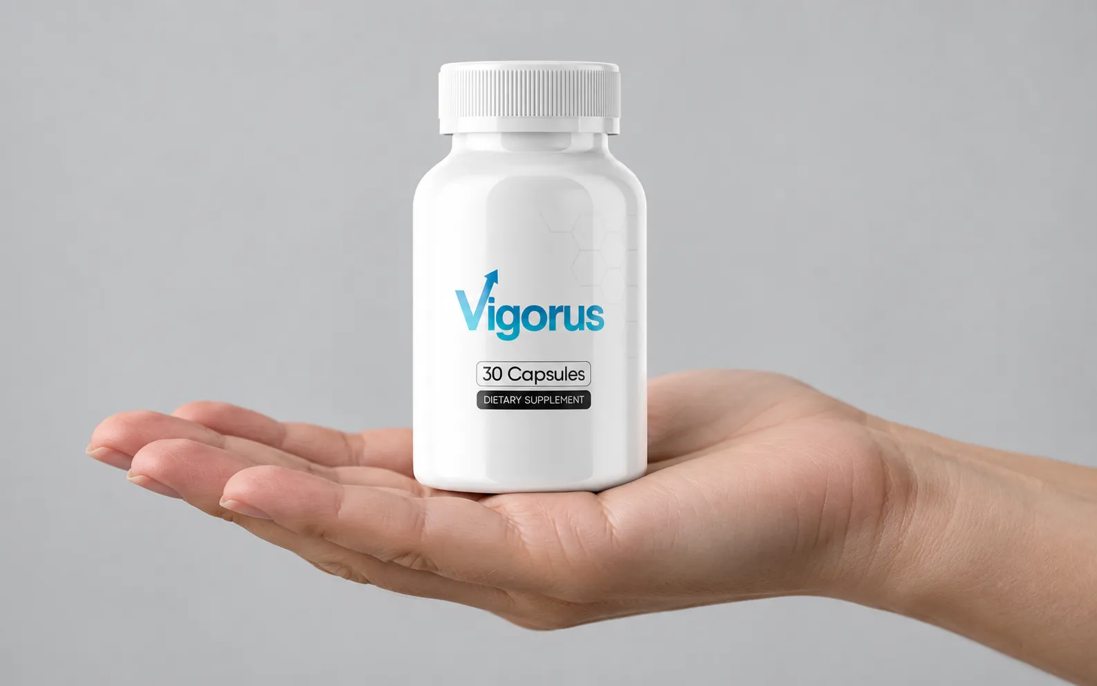 Vigorus — the package held in a hand