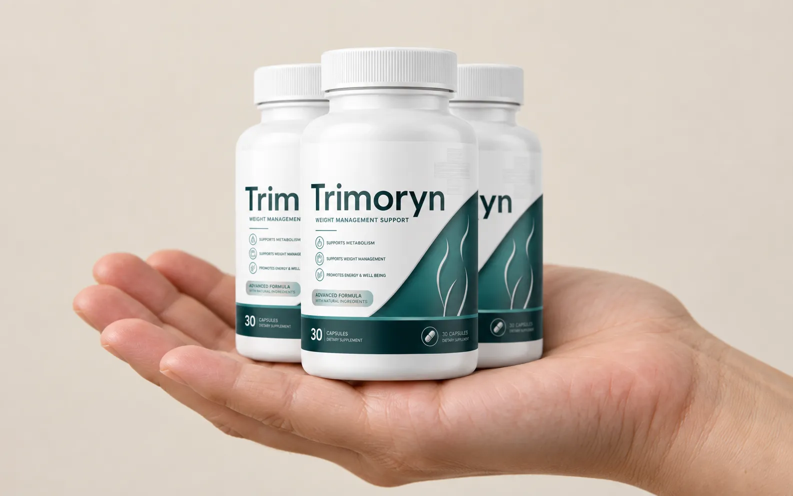 Trimoryn — the package held in a hand