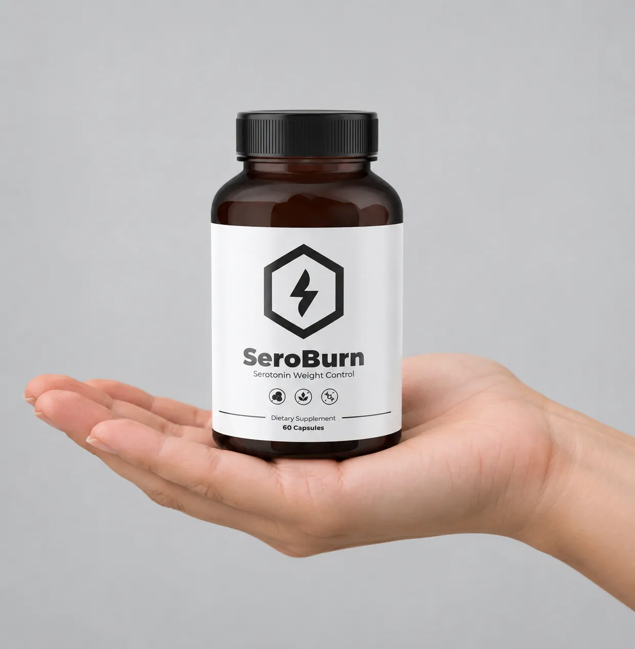 SeroBurn — the package held in a hand