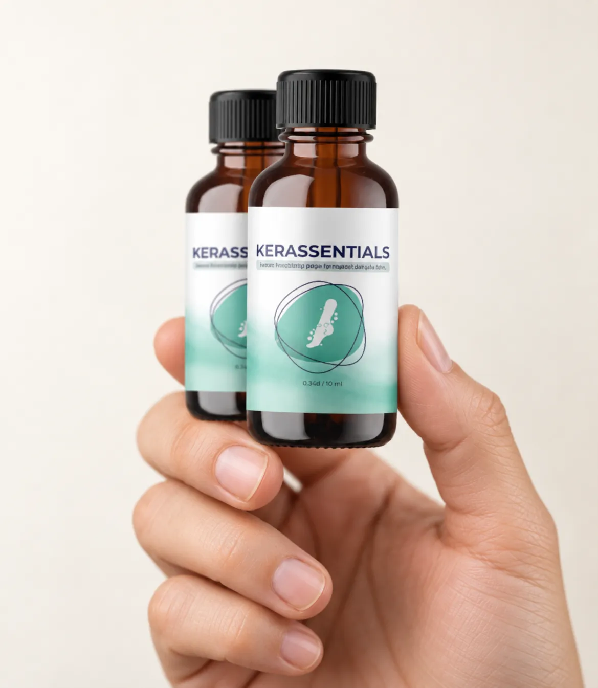 Kerassentials — the package held in a hand