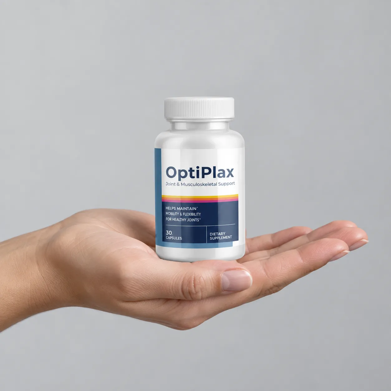 OptiPlax — the package held in a hand
