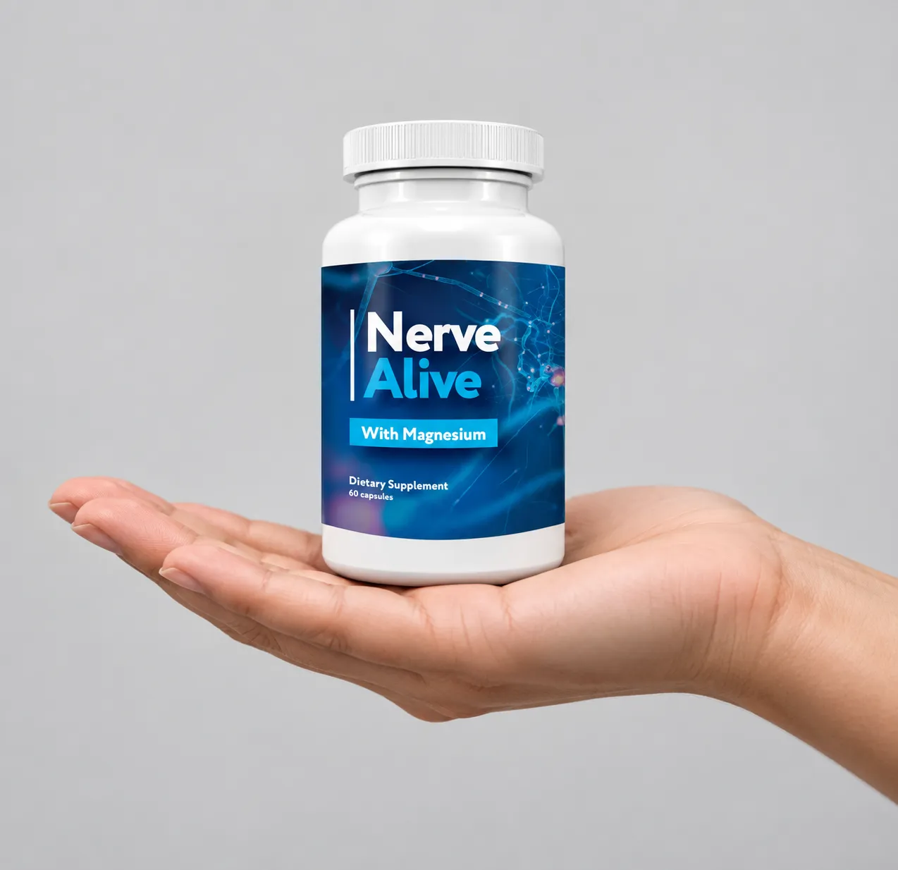 NerveAlive — the package held in a hand